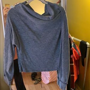 Off-shoulder slouchy free people sweater